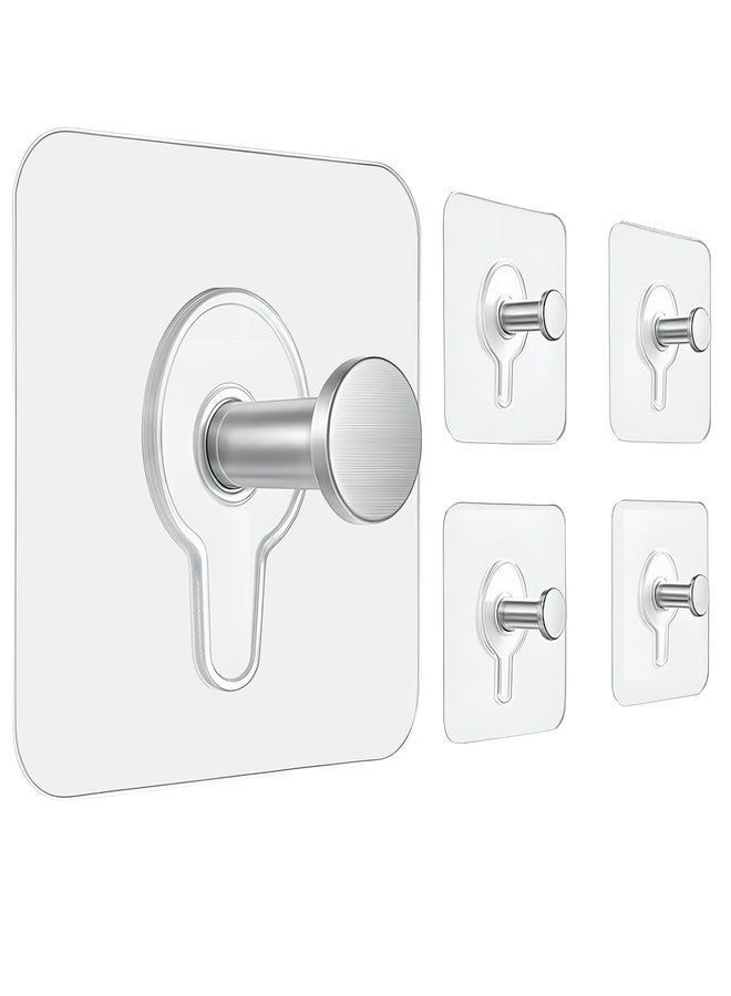 DALUCI Self Adhesive Wall Hooks (5 Pack) - Photo Frame Hooks for Wall Heavy Items Without Drilling | Heavy Duty Sticky Hanger Hook Nail Free Wall Hooks for Hanging Clocks & Keys (Photo Frame Hook, 5) - Image 1